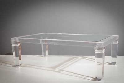 A LUCITE COFFEE TABLE, ITALIAN, by FABIAN ART, ROME  at deVeres Auctions