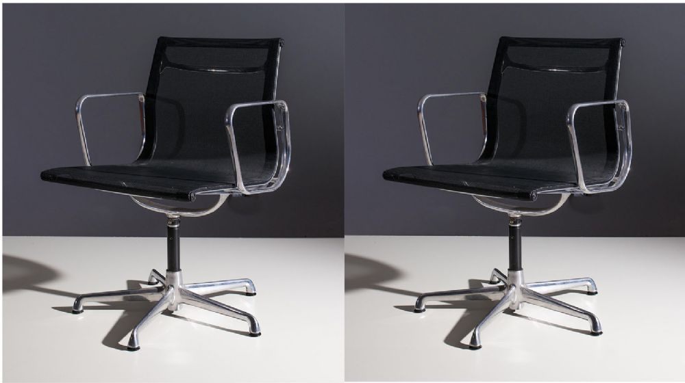 A PAIR OF E119 EXECUTIVE CHAIRS by CHARLES AND RAY EAMES sold for €480 at deVeres Auctions