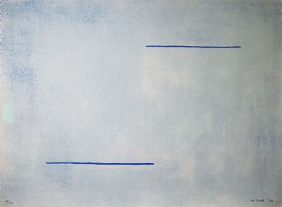 BLUE FIELD by William Scott sold for €1,600 at deVeres Auctions
