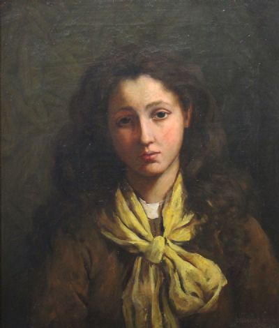 GIRL WITH A YELLOW SCARF at deVeres Auctions