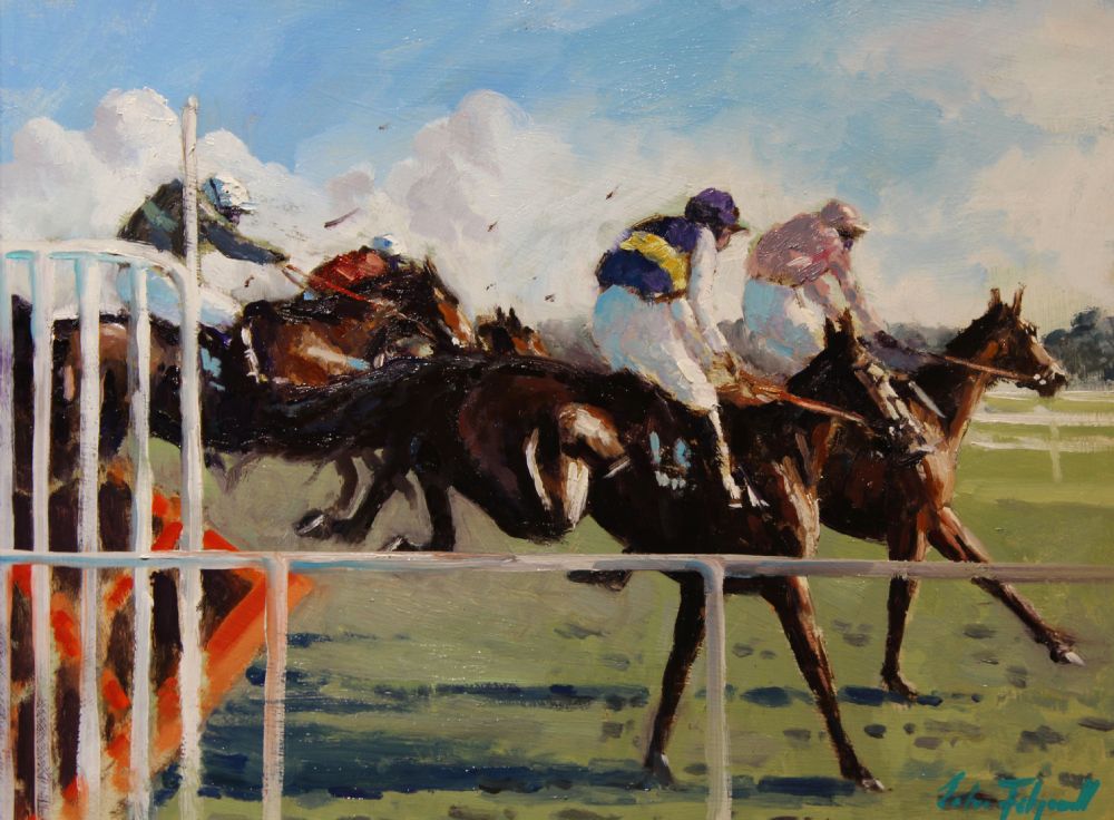 OVER THE LAST, CHELTENHAM by John Fitzgerald  at deVeres Auctions