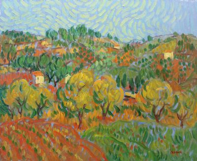 ROLLING HILLS, NERJA by Desmond Carrick  at deVeres Auctions