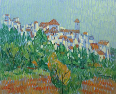 FRENCH VILLAGE by Desmond Carrick  at deVeres Auctions
