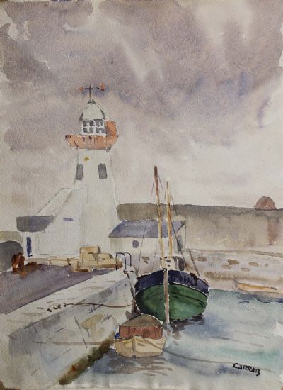 BOATS IN A HARBOUR by Desmond Carrick  at deVeres Auctions