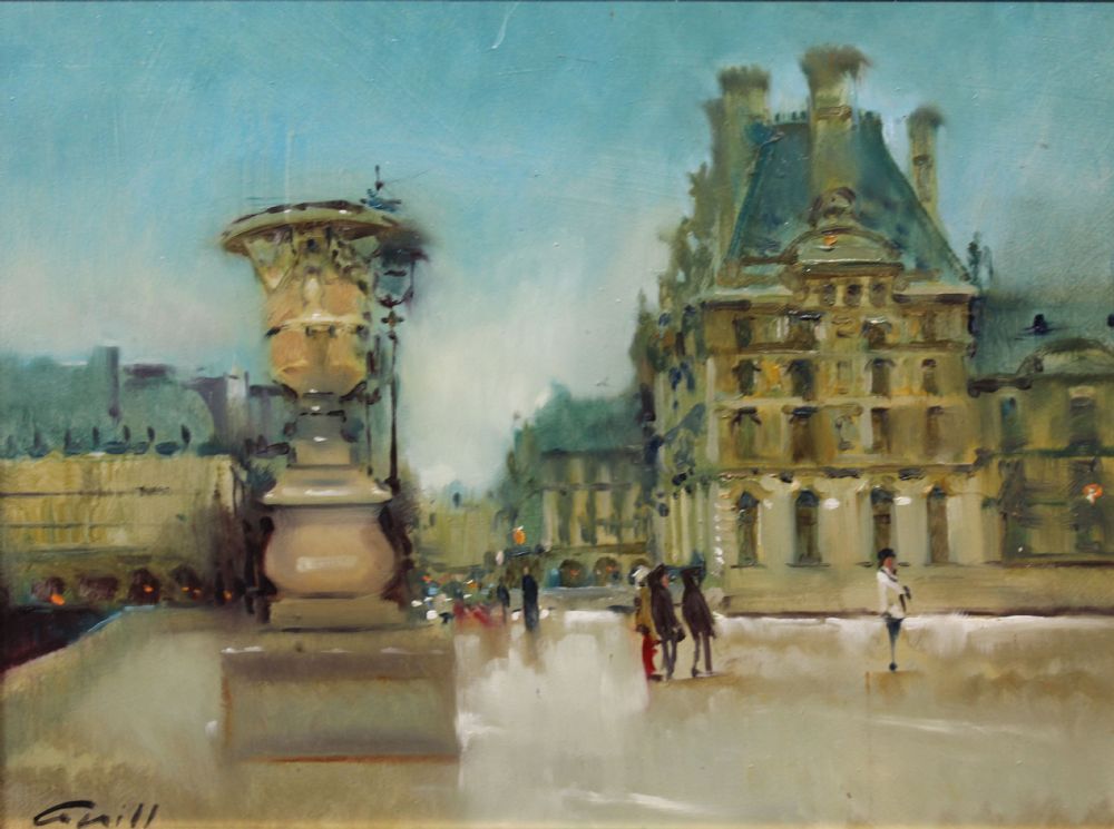WINTER AT THE LOUVRE by Patrick Cahill  at deVeres Auctions