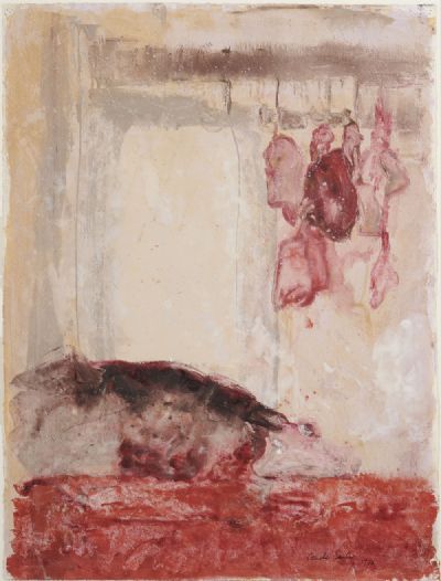 THE SLAUGHTERED COW, TEN MINUTES DEAD by Camille Souter  at deVeres Auctions