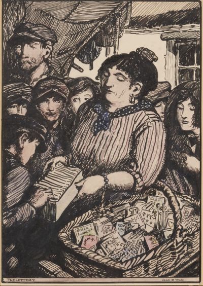 THE LOTTERY by Jack Butler Yeats  at deVeres Auctions