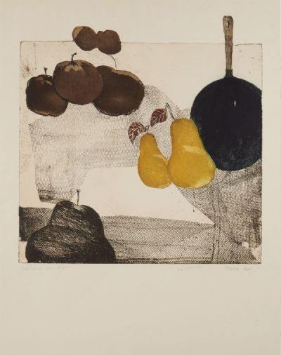 STILL LIFE WITH PEARS AND APPLES by Patrick Hickey sold for €1,100 at deVeres Auctions