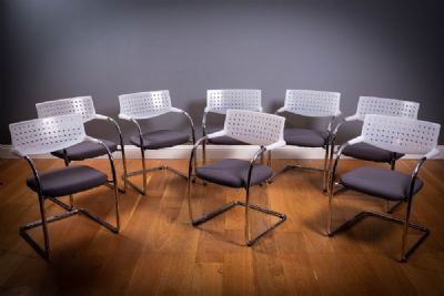 A SET OF EIGHT 'VISAVIS' CHAIRS, by VITRA  at deVeres Auctions