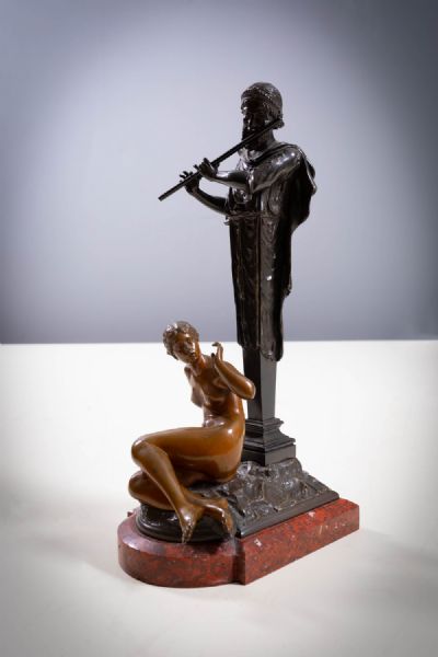 NYMPH AND SATYR by Ferdinand Lepke sold for €400 at deVeres Auctions