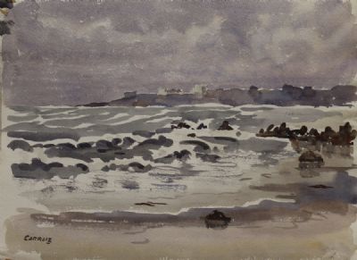 WINTER SEAS, IRELAND by Desmond Carrick sold for €110 at deVeres Auctions