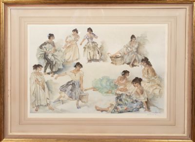 TWO LITHOGRAPHS by William Russell Flint sold for €130 at deVeres Auctions