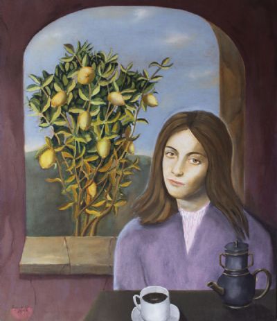 GIRL AND LEMON TREE by Reginald Gray sold for €800 at deVeres Auctions