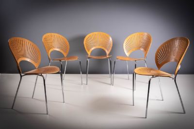 A SET OF FIVE '3298 TRINIDAD' CHAIRS, by FREDERICIA sold for €320 at deVeres Auctions