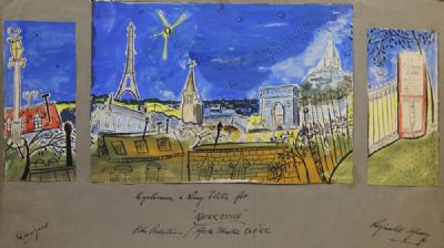 DESIGN FOR JEAN PAUL SARTRE'S NEKRASSOV AT THE GATE THEATRE, 1956 by Reginald Gray  at deVeres Auctions