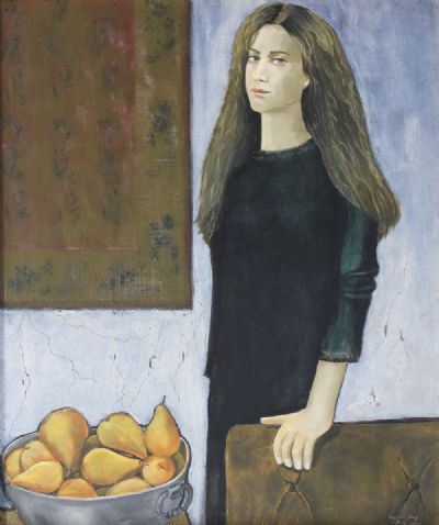 GIRL IN CHELSEA INTERIOR by Reginald Gray sold for €1,000 at deVeres Auctions