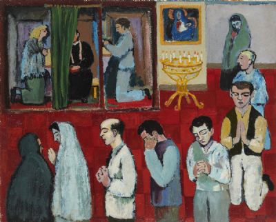 FORGIVE US OUR TRESSPASSES (CONFESSIONAL) by Gerard Dillon sold for €75,000 at deVeres Auctions