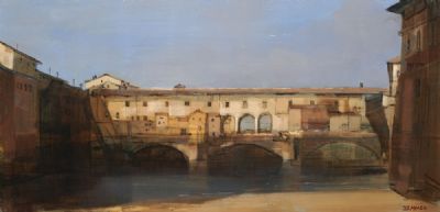LIGHT FALLING ON THE PONTE VECCHIO, FLORENCE, ITALY by Martin Mooney  at deVeres Auctions