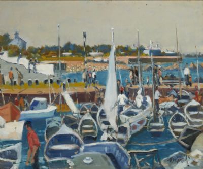BULLOCK HARBOUR, DALKEY by Maurice MacGonigal  at deVeres Auctions