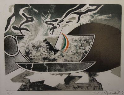 STORM IN A TEACUP by Micheal Farrell  at deVeres Auctions