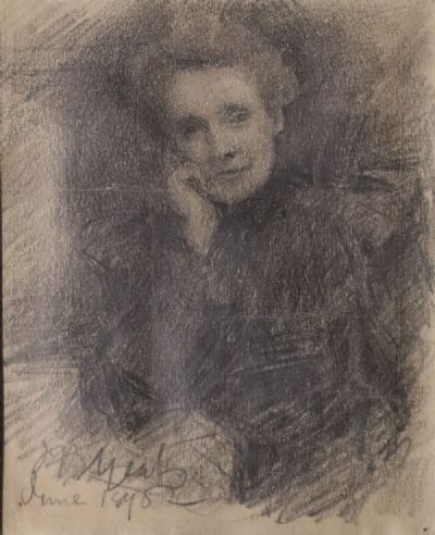 PORTRAIT OF A LADY by John Butler Yeats sold for €800 at deVeres Auctions