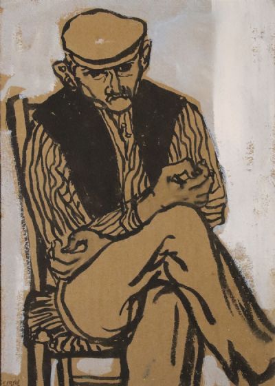 INISHLACKEN MAN by Gerard Dillon  at deVeres Auctions