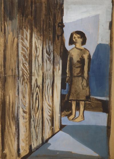 GIRL AT DOOR by Gerard Dillon sold for €3,000 at deVeres Auctions