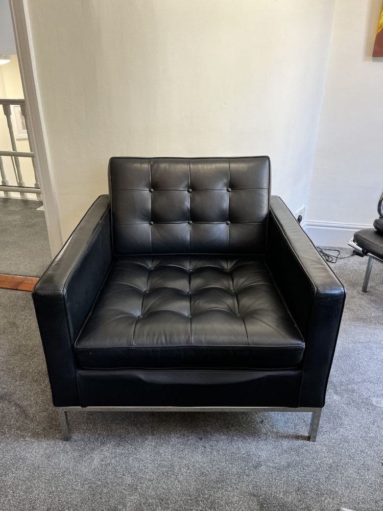A LEATHER CLUB CHAIR at deVeres Auctions