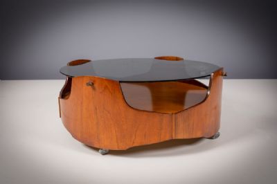 ROSEWOOD CIRCULAR LOW TABLE at deVeres Auctions