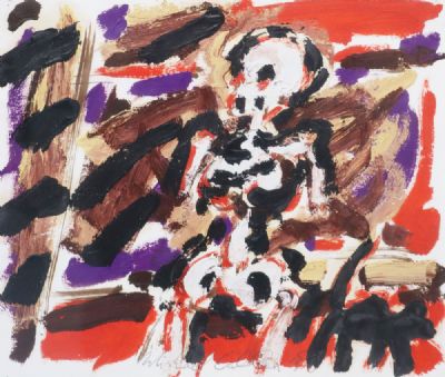 DOG AND SKELETON by Michael Cullen  at deVeres Auctions