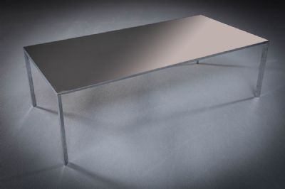 A POLISHED CHROME LOW TABLE at deVeres Auctions