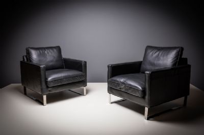 A PAIR OF CLUB CHAIRS at deVeres Auctions