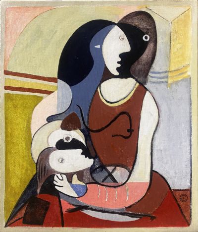 MODERNIST MADONNA AND CHILD by David Godbold  at deVeres Auctions