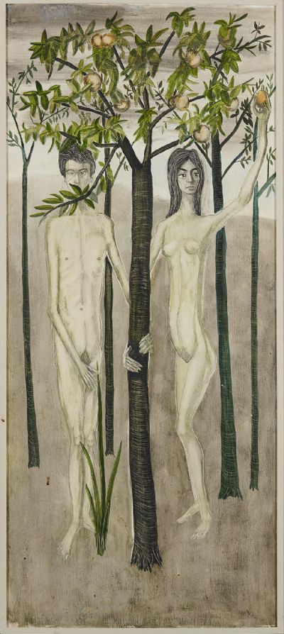 ADAM AND EVE by Reginald Gray sold for €5,000 at deVeres Auctions