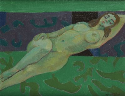 GREEN NUDE by Gerard Dillon sold for €6,000 at deVeres Auctions