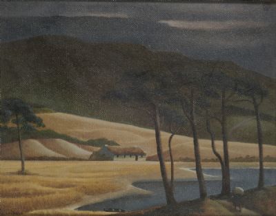 LAKE LANDSCAPE by Cecil Ffrench Salkeld sold for €3,600 at deVeres Auctions