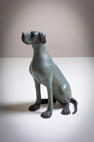 SEATED DOG by Anthony Scott sold for €8,500 at deVeres Auctions