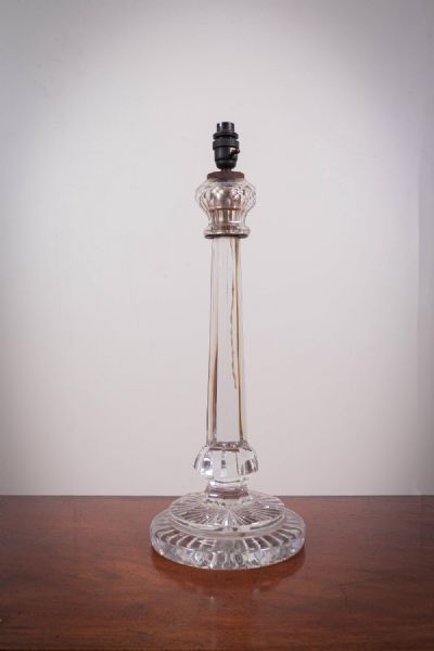 1 by A GLASS TABLE LAMP  at deVeres Auctions