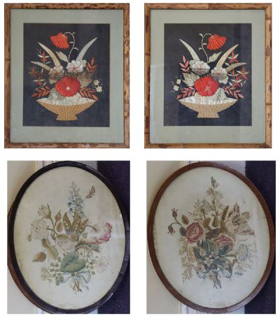 126 by A PAIR OF SILK EMBROIDERED PANELS  at deVeres Auctions