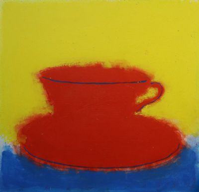 RED TEACUP by Neil Shawcross sold for €1,200 at deVeres Auctions