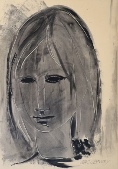 SAD HEAD I by Leslie MacWeeney sold for €170 at deVeres Auctions
