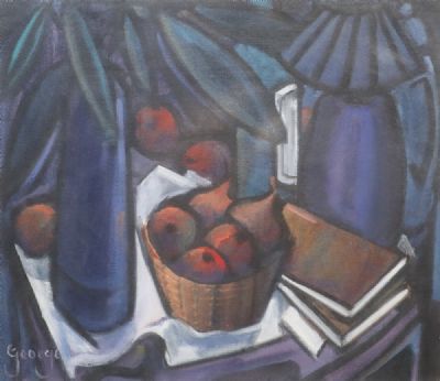 FRUIT IN A BASKET by George Dunne sold for €400 at deVeres Auctions