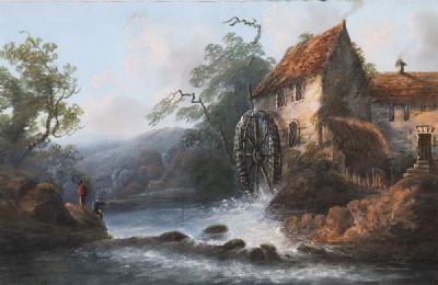 FISHING ON THE RIVER DEE by Thomas Walmsley sold for €130 at deVeres Auctions