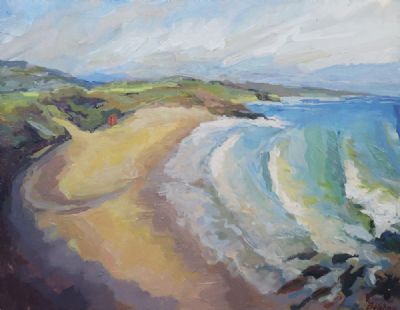SEASIDE LANDSCAPE by Brian Vahey sold for €300 at deVeres Auctions