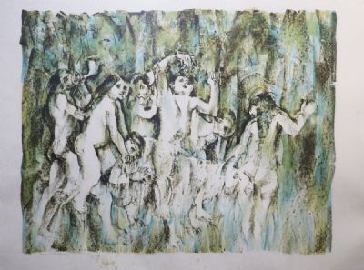CHILDREN IN A WOOD by Louis le Brocquy sold for €1,000 at deVeres Auctions