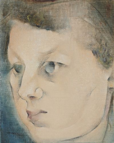 HEAD OF A YOUNG WOMAN (MELANIE LE BROCQUY) by Louis le Brocquy sold for €10,000 at deVeres Auctions