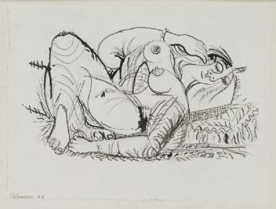 PICASSO DRAWING by Nevill Johnson  at deVeres Auctions