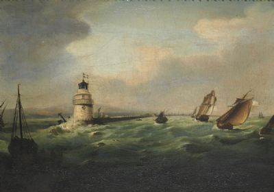 POOLBEG LIGHTHOUSE, DUBLIN by William Sadler II sold for €4,000 at deVeres Auctions