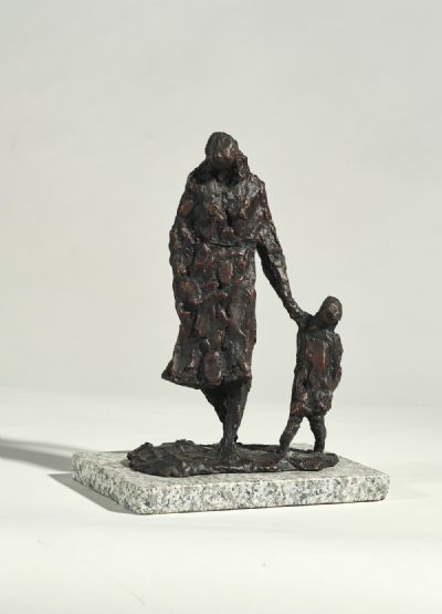 MOTHER AND CHILD WALKING by Melanie le Brocquy sold for €2,000 at deVeres Auctions