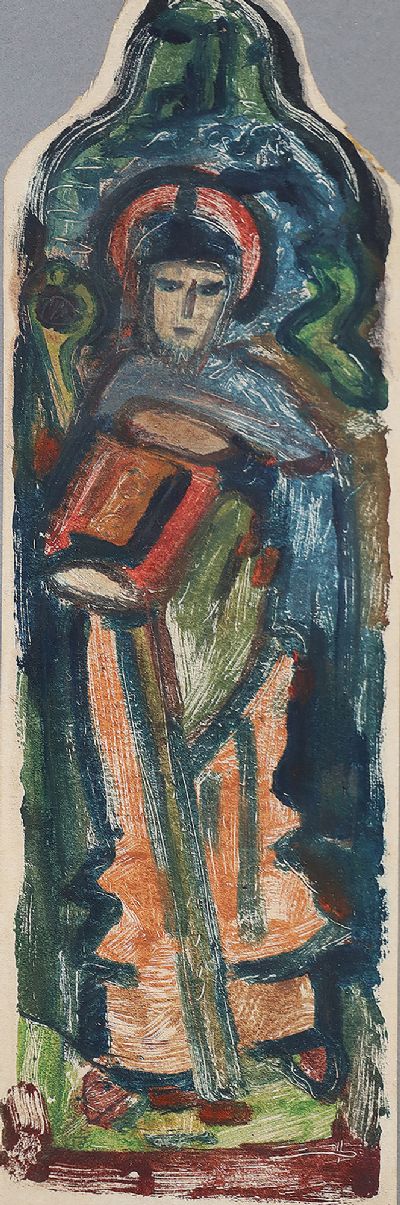STUDY FOR STAINED GLASS by Evie Hone sold for €500 at deVeres Auctions